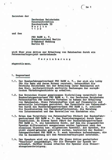 Unterzeichnung der Patenschaftsvereinbarung zur Rettung der Döllnitzbahnam 26.06.1991